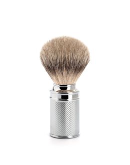 Silver Tip Shaving Brush - Chrome