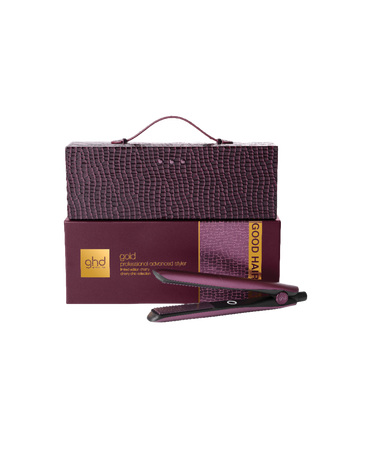 gold professional hair straightener in cherry chic - limited edition