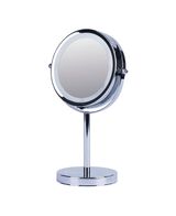 Vogue Illuminated Metal Double Sided Mirror - Silver