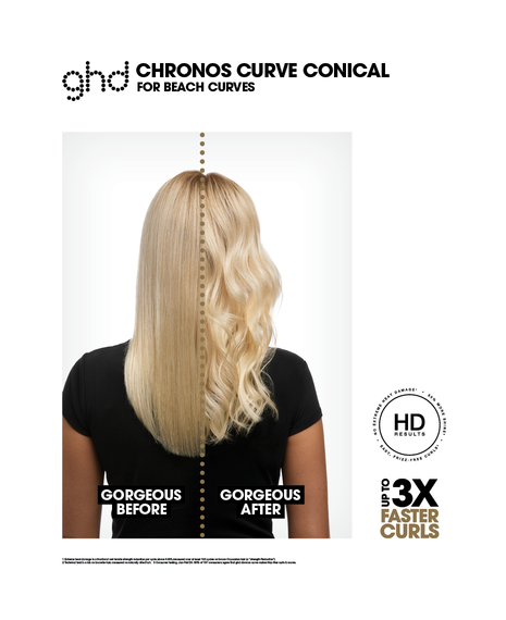 chronos curve conical wand hair curler