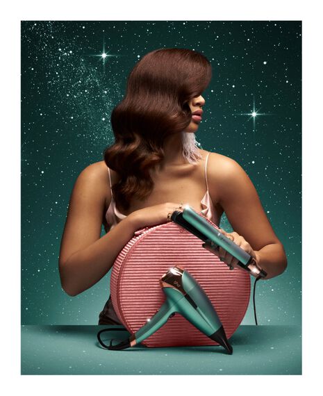 platinum+ hair straightener & helios® professional hair dryer deluxe gift set in alluring jade - limited edition