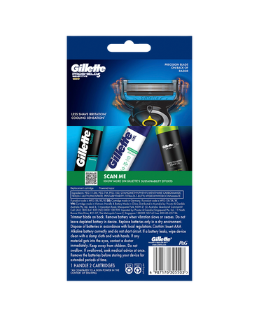 ProShield5 Chill Power Razor with Blades Refill 2 Pack