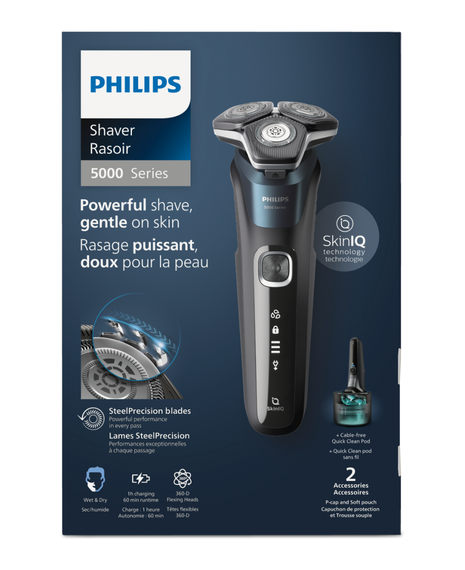Series 5000 SkinIQ Electric Shaver with Quick Clean Pod