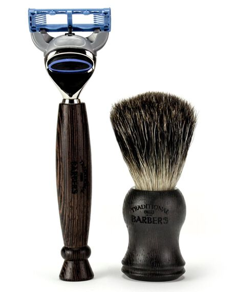 Wenge Wood Gift Set with Black Bristle Brush