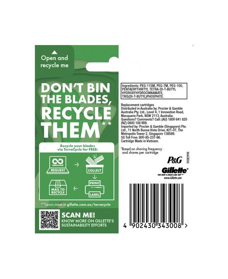 Mach 3 Sensitive Blades Refill 4 Pack