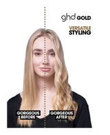 gold professional hair straightener gift set - limited edition