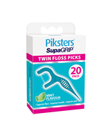 SupaGRIP Twin Floss Picks 20 Pack - Mint