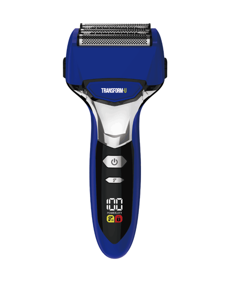 5 Blade Wet & Dry Electric Shaver & Ear & Nose Trimmer Combo - Blue