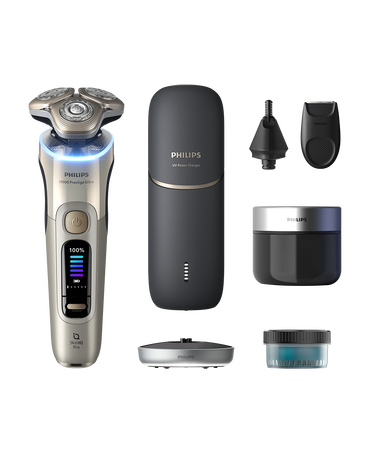 Series i9000 Prestige Ultra Wet & Dry Electric Shaver with Quick Clean Pod & UV Power Case