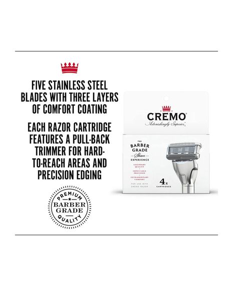 Barber Grade Razor Blade Refills 4 Pack