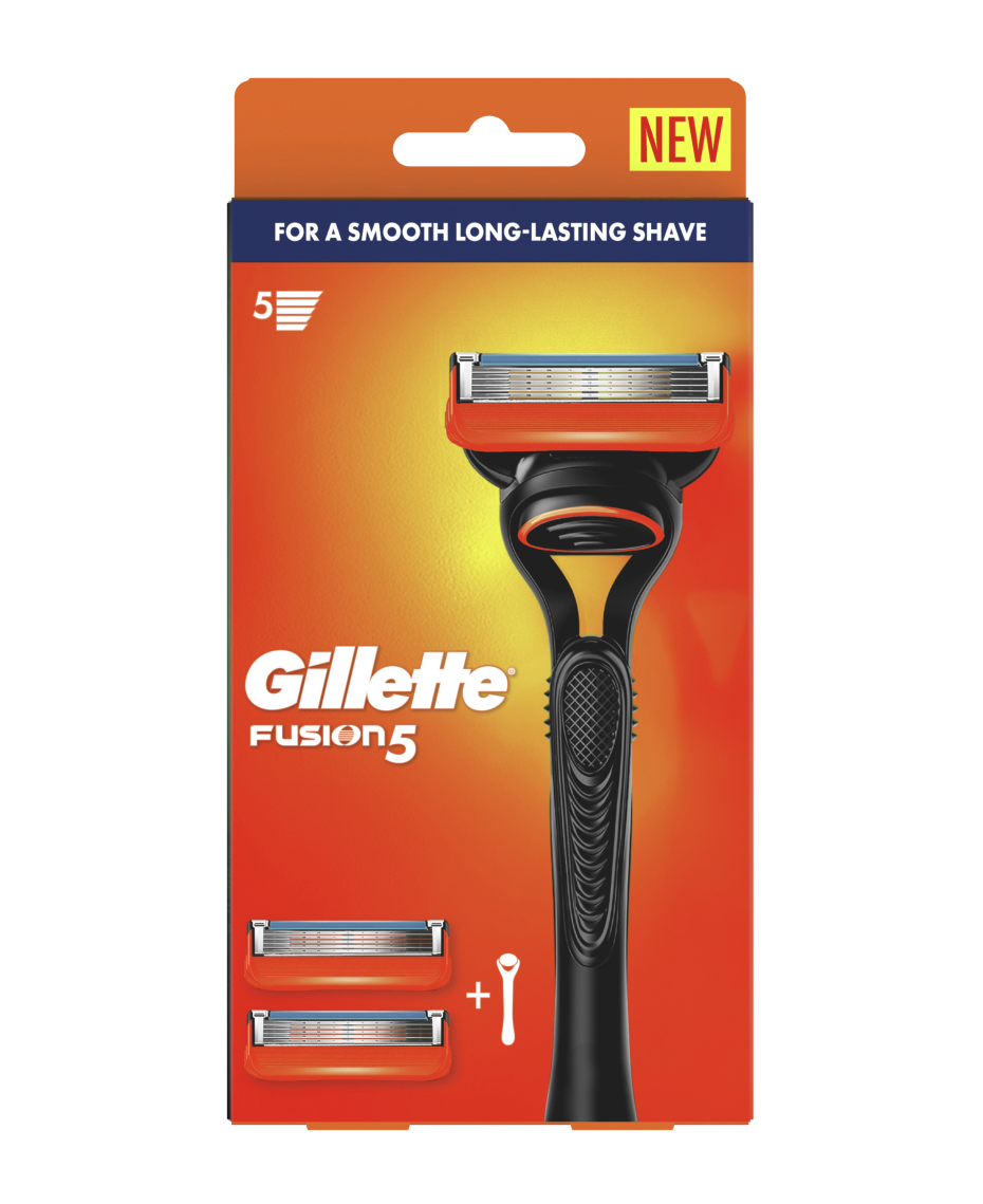 Gillette | Fusion5 Razor Handle with Blades Refill 2 Pack | Shaver Shop