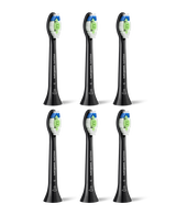Sonicare W2 Optimal White Brush Head Refills 6 Pack - Black