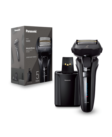 5-Blade Wet & Dry Electric Shaver with Beard Sensor & Clean & Charge Station