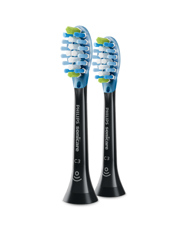 Sonicare C3 Premium Plaque Defence Brush Head Refills 2 Pack - Black