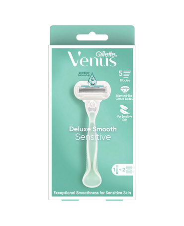 Deluxe Smooth Sensitive Razor with 2 Blades Refill
