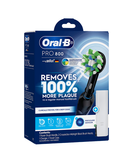 Pro 800 Electric Toothbrush with Travel Case - Black