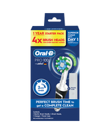 Pro 100 Electric Toothbrush Starter Set - Black