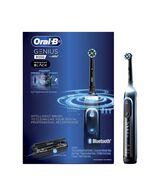 Genius 9000 Electric Toothbrush with 3 Replacement Heads & Smart Travel Case, Black