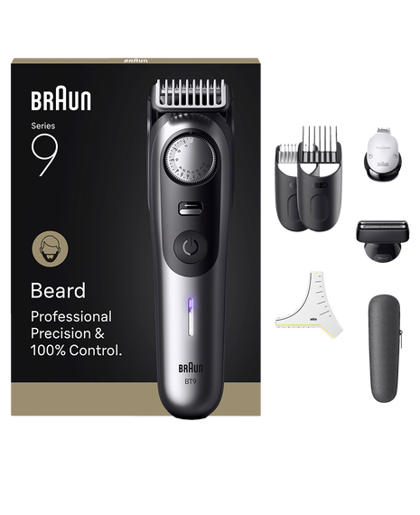 Series 9 Waterproof Beard Trimmer with 7 Barbering Tools & Accessories