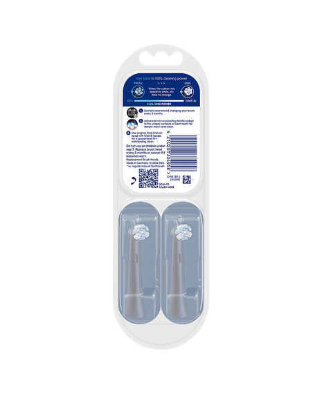 iO Advanced Clean Brush Head Refills 2 Pack - Black