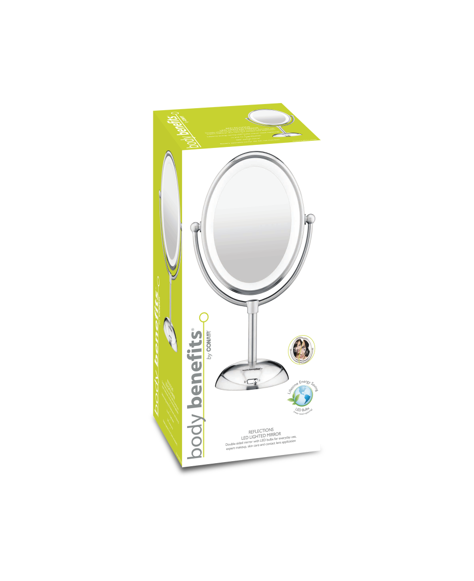 Conair | Reflections LED Lighted Mirror - Polished Chrome | Shaver