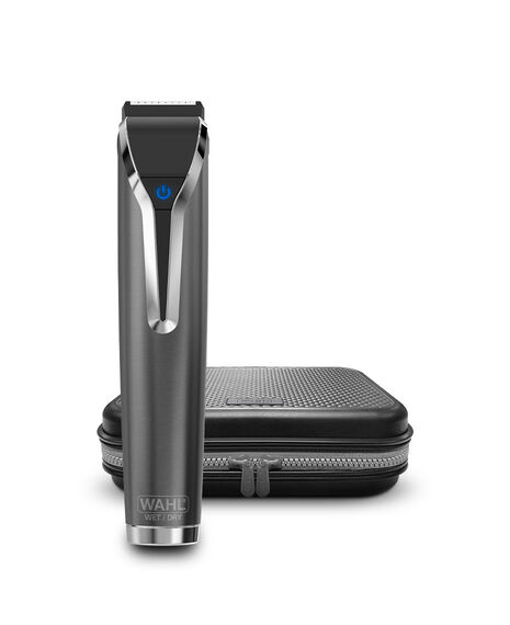 Waterproof Lithium-Ion Stainless Steel Grooming Kit with Bonus Storage Case - Slate