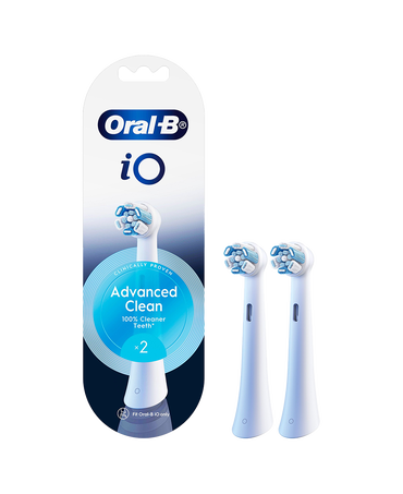 iO Advanced Clean Brush Head Refills 2 Pack - White