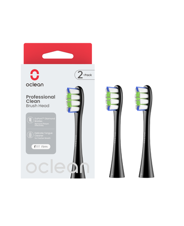 Professional Clean Replacement Brush Head Refills 2 Pack - Black