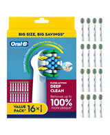 Floss Action Deep Clean Brush Head Refills 16 Pack