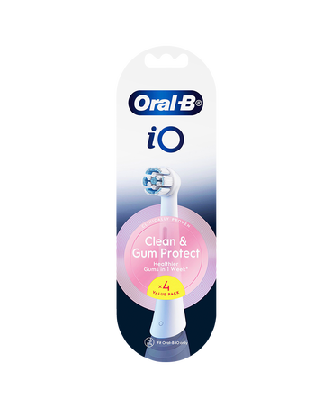 iO Clean & Gum Protect Brush Head Refills 4 Pack - White