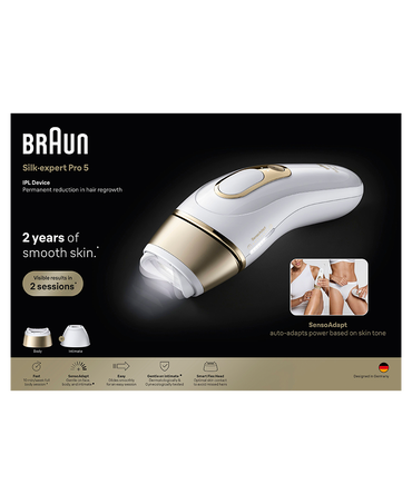 Silk-expert Pro 5 IPL Hair Removal Device with 2 Heads