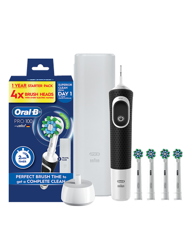 Pro 100 Electric Toothbrush Starter Set - Black