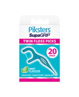 SupaGRIP Twin Floss Picks 20 Pack - Mint