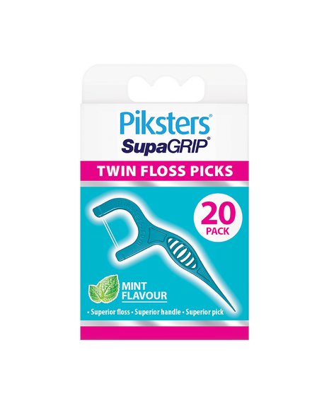 SupaGRIP Twin Floss Picks 20 Pack - Mint