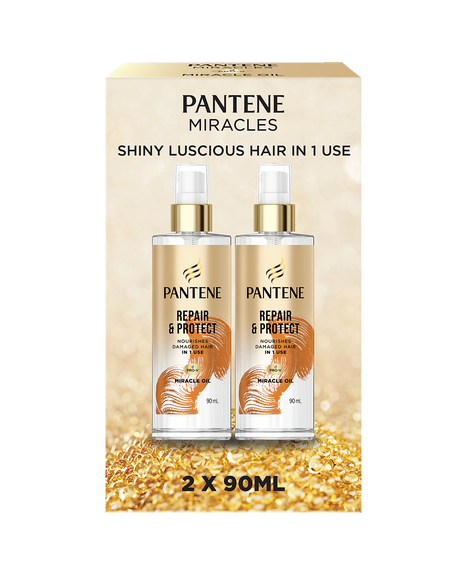 Pantene Repair & Protect Pro-V Miracle Oil 90ml 2 Pack box front