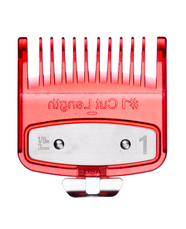 Hair Clipper Guide Comb #1 - 3MM - Red