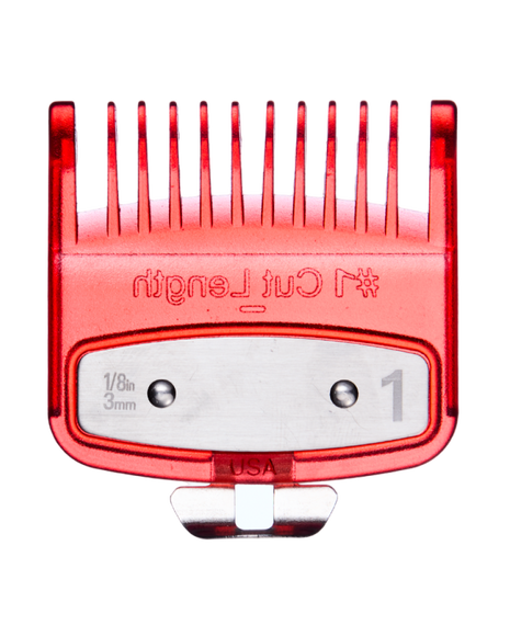 Hair Clipper Guide Comb #1 - 3MM - Red