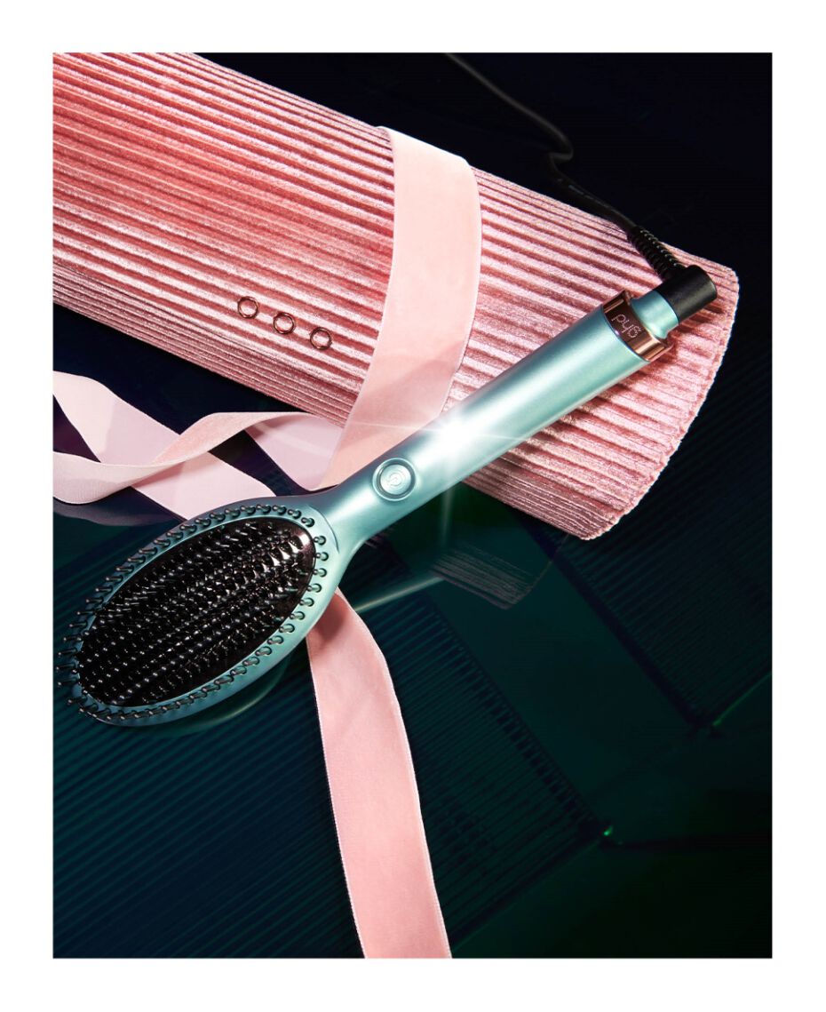 ghd glide hair straightener brush in alluring jade limited