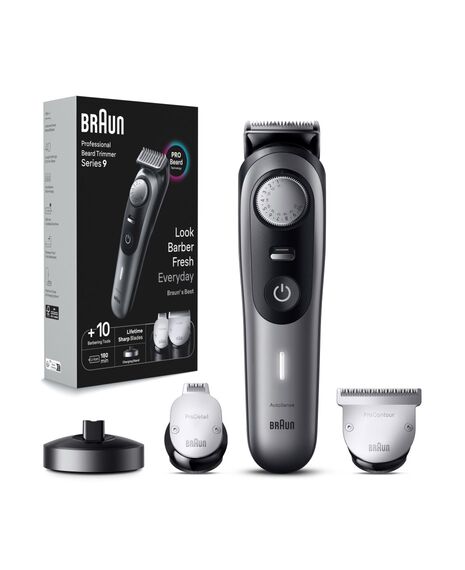 Series 9 Professional Waterproof Beard Trimmer with Travel Case and Charging Stand