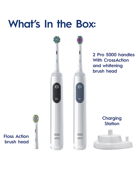 Pro 5000 Electric Toothbrush Dual Handle Pack
