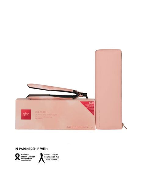 platinum+ hair straightener in pink peach – limited edition