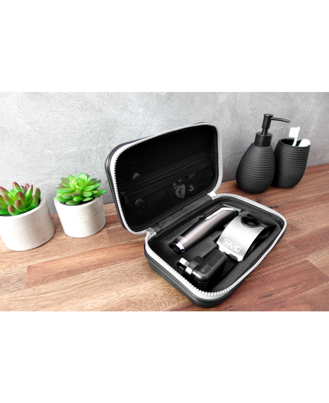 Waterproof Lithium-Ion Stainless Steel Grooming Kit with Bonus Storage Case - Slate