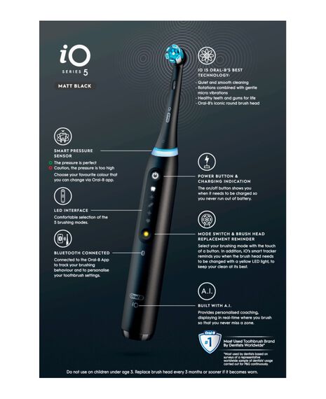 iO5 Electric Toothbrush - Black