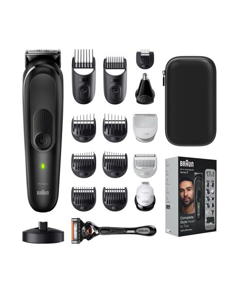 Series 7 17-in-1 All-in-One Waterproof Style Grooming Kit with Premium Travel Case and Charging Stand