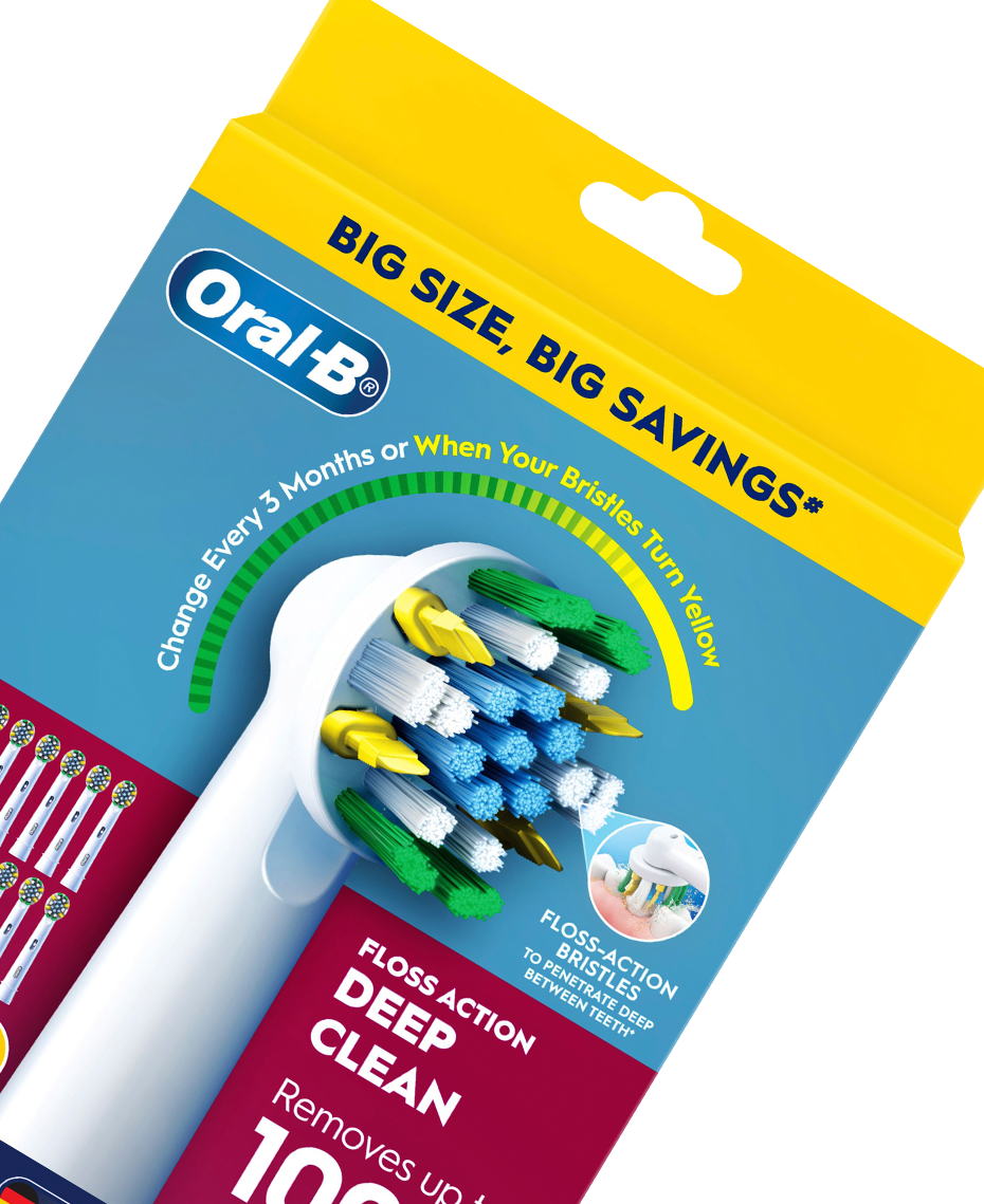 Floss Action Deep Clean Brush Head Refills 16 Pack