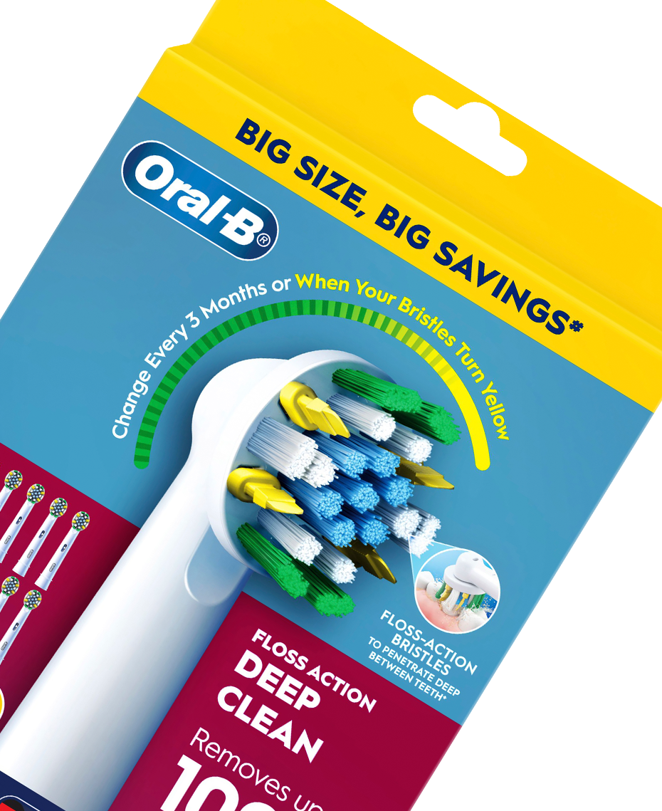 Floss Action Deep Clean Brush Head Refills 12 Pack